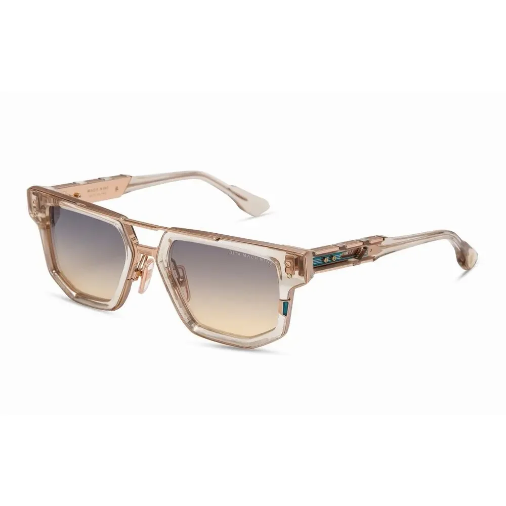 DITA MACH NINE DTS 478 02 Khaki Crystal Rose Gold Grey Sunglasses AUTHENTIC